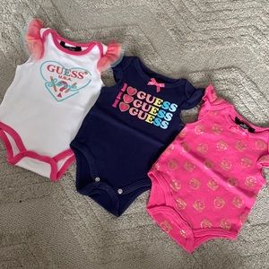 Guess onesies set for baby girl